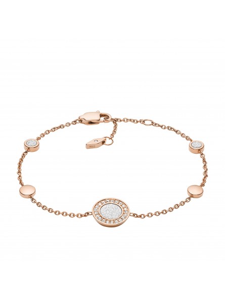 Bracelet Fossil Acier doré  Rose Collection Holiday Glitz JF03264791