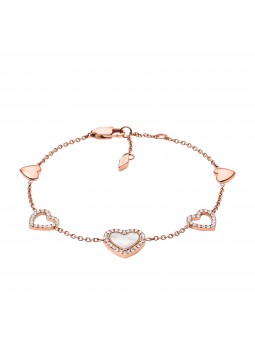 Bracelet Femme FOSSIL JF03458791 - Collection HEARTS TO YOU VINTAGE GLITZ style Tendance avec acier et nacre