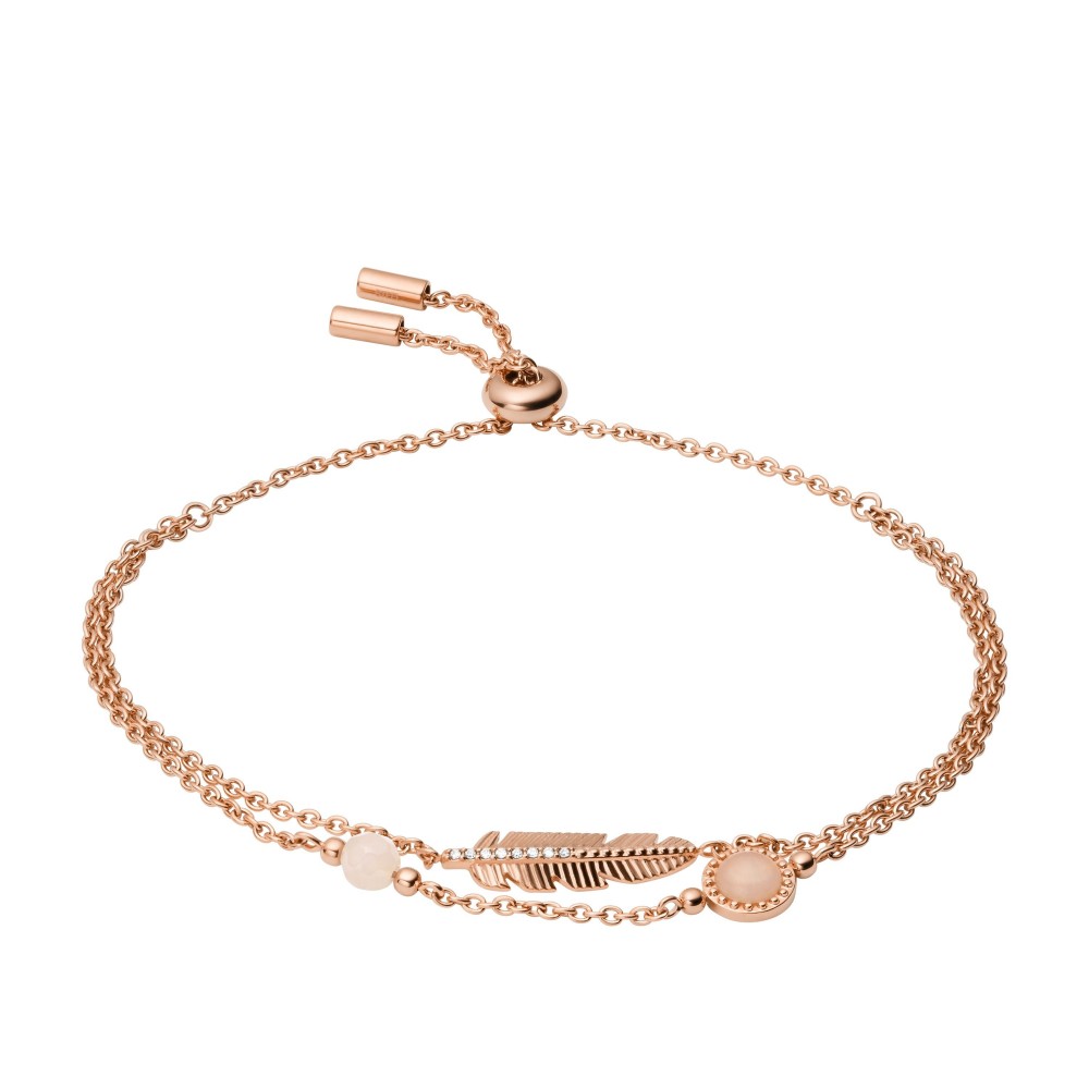 Bracelet Femme Fossil JF03669791 - Collection Feather Classics style  Tendance avec acier et semi pré cieux