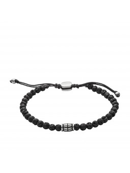 Bracelet Homme FOSSIL JF02887040 - Collection WELLNESS VINTAGE Montre style Tendance avec semi-précieux et acier