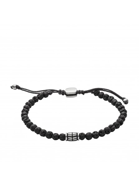 Bracelet Homme Fossil JF02887040 - Collection Wellness Vintage Montre style Tendance avec semi-pré cieux et acier