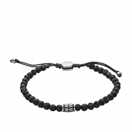 Bracelet Homme FOSSIL JF02887040 - Collection WELLNESS VINTAGE Montre style Tendance avec semi-précieux et acier