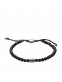 Bracelet Homme FOSSIL JF02887040 - Collection WELLNESS VINTAGE Montre style Tendance avec semi-précieux et acier