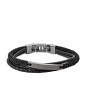 Bracelet Homme Fossil JF03185793 - Collection Vintage Montre style Tendance avec acier et cuir