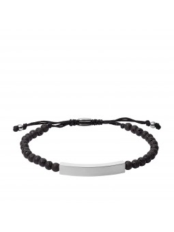 Bracelet Homme FOSSIL JF03247040 - Collection ENGRAVABLES VINTAGE Montre style Tendance avec semi-précieux et acier