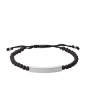 Bracelet Homme FOSSIL JF03247040 - Collection ENGRAVABLES VINTAGE Montre style Tendance avec semi-précieux et acier
