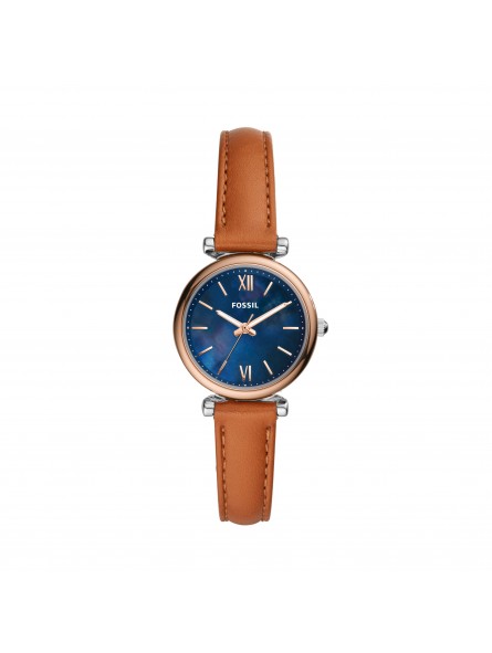 Montre Femme FOSSIL ES4701 - Collection CLASSICS CARLIE MINI style Mode avec cuir et acier - Mouvement Quartz