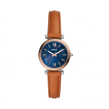 Montre Femme FOSSIL ES4701 - Collection CLASSICS CARLIE MINI style Mode avec cuir et acier - Mouvement Quartz