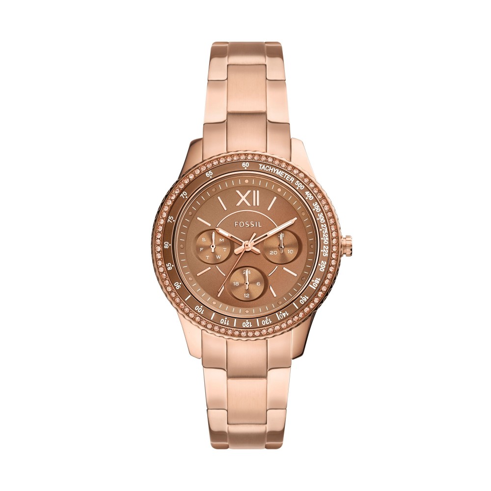 Montre Femme FOSSIL ES5109 - Collection STELLA Montre STELLA Montre style Mode avec acier - Mouvement Quartz - Multifonction