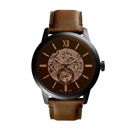Montre Homme FOSSIL ME3155 - Collection CORE 48MM TOWNSMAN style Mode avec cuir et acier - Mouvement Automatique