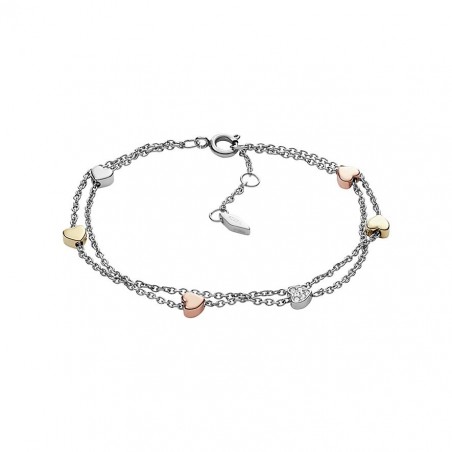 Bracelet Femme FOSSIL JF02854998 - Collection GALENTINE VINTAGE MOTIFS style Tendance avec acier et verre