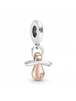 Pandora - Charm Pendant Tétine - Argent 925°° plaqué or rose 14K -  Collection Pandora Moments