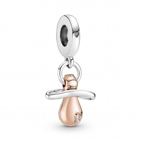 Pandora - Charm Pendant Tétine - Argent 925°° plaqué or rose 14K -  Collection Pandora Moments