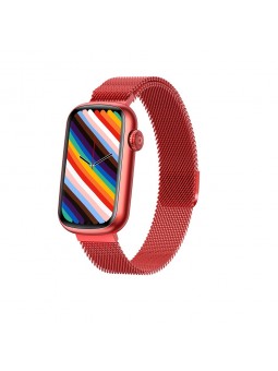 Montre Homme Smarty SW032C - Collection Allure - Bracelet Silicone et maille milanaise rouge