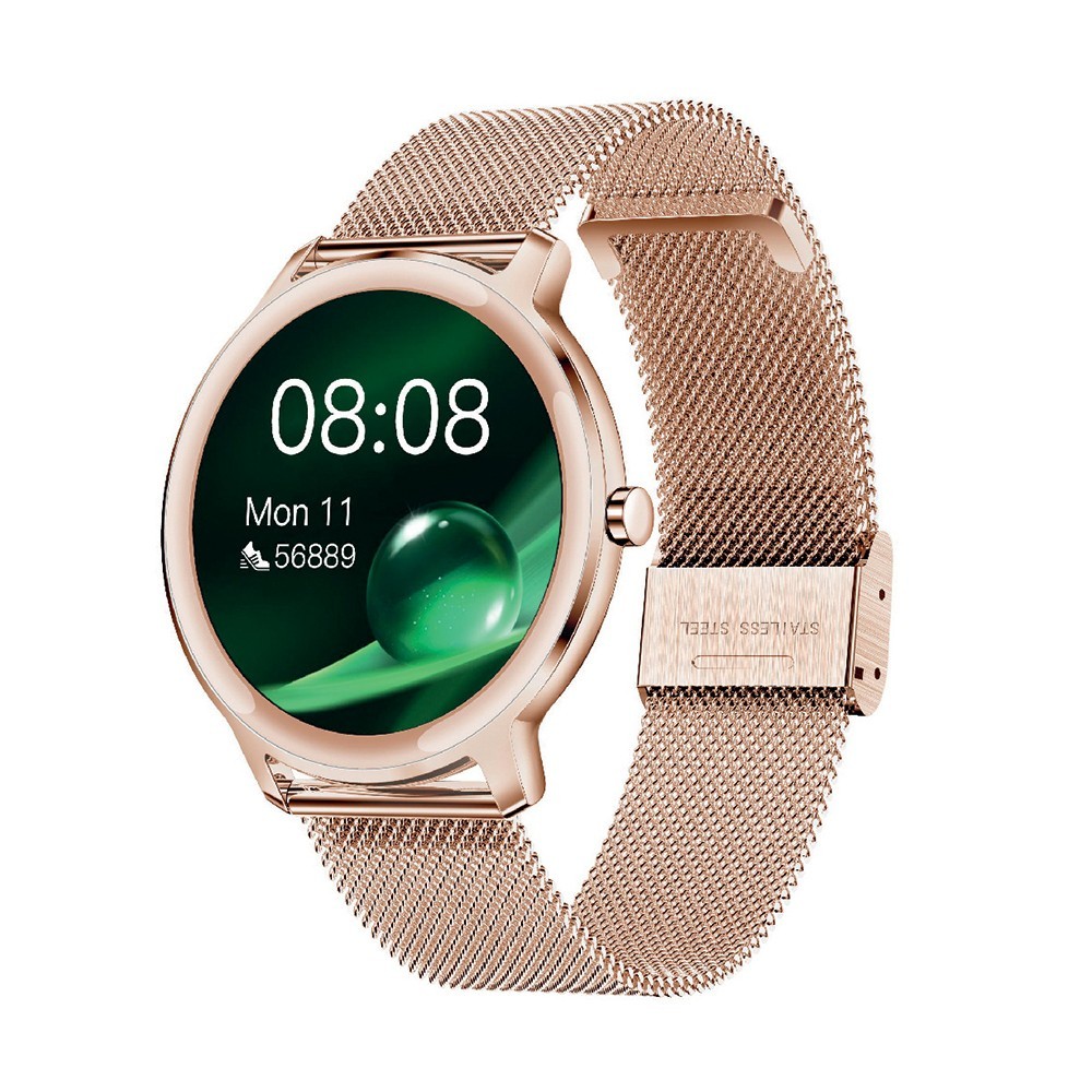 Montre Femme SMARTY Connectée Smartwatch 2.0 New Standing Acier Doré Rose -  SW028E06