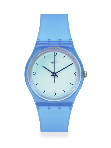 Montre Unisexe SWATCH Swan Ocean GS165 - Collection Monthly Drops - Boitier plastique bleu