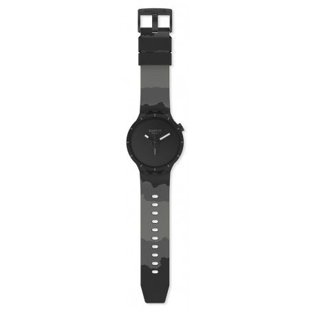 Montre Unisexe Swatch Big Bold Bioceramic Basalt SB03B110 - Collection Colors Of Nature - Boitier biocéramique noire