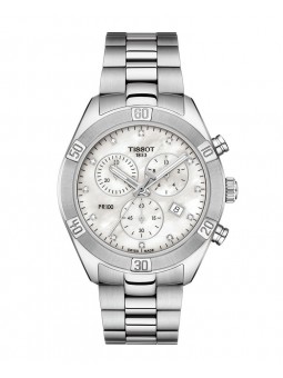 Montre Femme T1019171111600 Tissot PR 100 Sport Chic Chronograph - Cadran Ronde, Nacre blanche