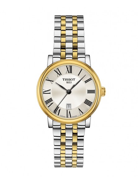 Montre Femme Tissot Carson argenté bracelet acier PVD - Réf. T1222102203300