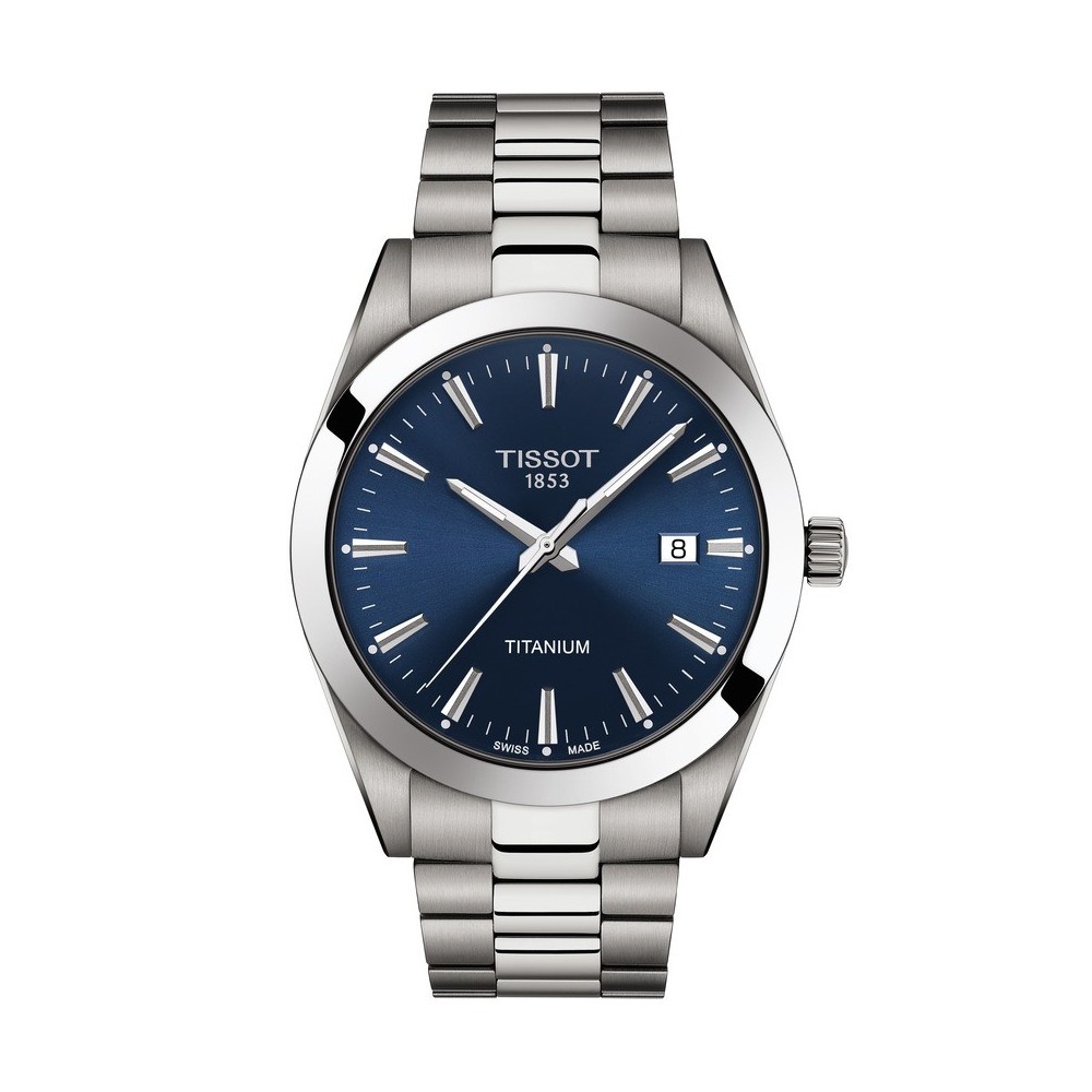 Montre Homme T1274104404100 Tissot Gentleman Titanium - Cadran Ronde, Bleu