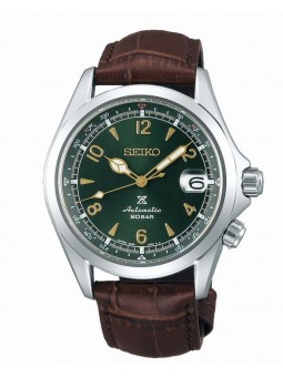 Montre Homme Seiko Prospex SPB121J1 - Mouvement automatique  - Cadran vert - Bracelet cuir marron