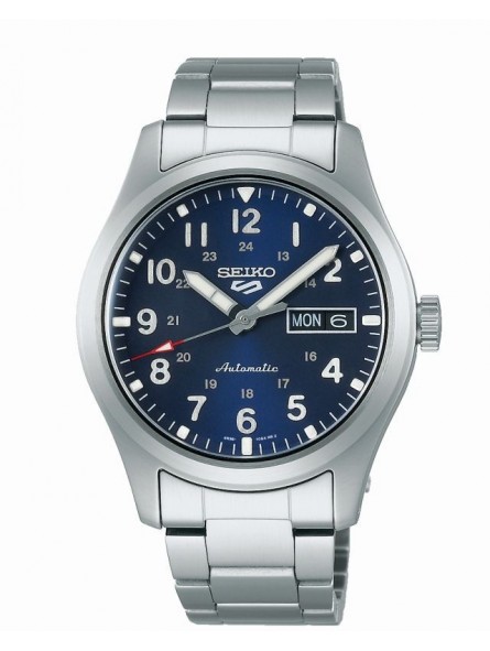 SEIKO 5 SPORTS AUTOMATIQUE BLEU ACIER GRIS SRPG29K1