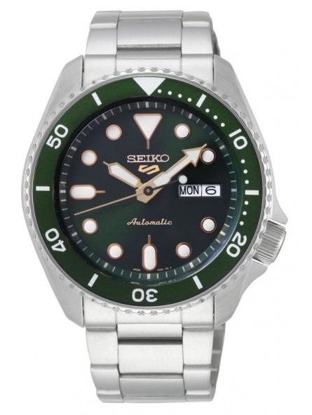 Montre Homme SEIKO 5 Sports Automatique Vert Acier - SRPD63K1