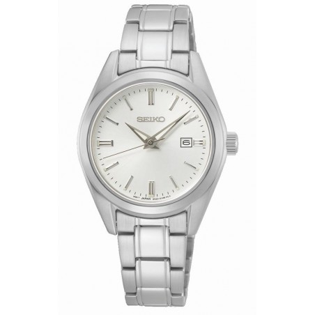 Montre Femme Seiko Classique SUR633P1 - Mouvement quartz  - Cadran blanc - Boitier et bracelet acier inoxydable