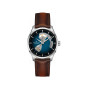 Montre Homme HAMILTON Jazzmaster Coeur Ouvert Bleu Cuir Brun - H32675540