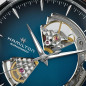 Montre Homme HAMILTON Jazzmaster Coeur Ouvert Bleu Cuir Brun - H32675540