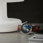 Montre Homme HAMILTON Jazzmaster Coeur Ouvert Bleu Cuir Brun - H32675540