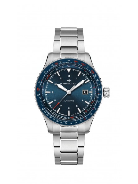 Montre Homme HAMILTON Khaki Aviation Converter Brac Acier, Cad bleu - H76645140