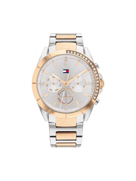 Montre Tommy Hilfiger Kennedy Femme - Boitier acier Doré Rose - Bracelet acier argenté et Doré Rose