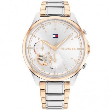 Montre Tommy Hilfiger Quinn Femme - Boitier acier argenté - Bracelet acier argenté et Doré Rose
