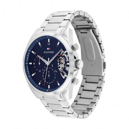 Montre Homme TOMMY HILFIGER Baker Chronographe Bleu Acier Gris - 1710448