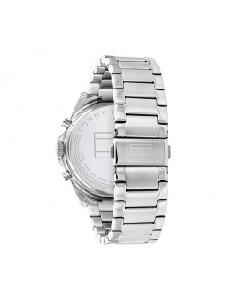 Montre Tommy Hilfiger Baker Homme - Boitier acier argenté - Bracelet acier argenté