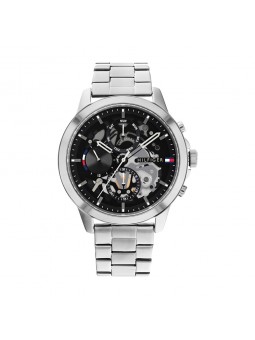 Montre Tommy Hilfiger Henry Homme - Boîtier acier argenté - Bracelet acier argenté