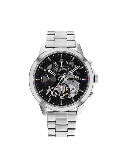 Montre Tommy Hilfiger Henry Homme - Boîtier acier argenté - Bracelet acier argenté