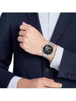 Montre Tommy Hilfiger Henry Homme - Boîtier acier argenté - Bracelet acier argenté