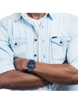 Montre Tommy Hilfiger Matthew Homme - Boîtier acier Bleu  - Bracelet acier Bleu