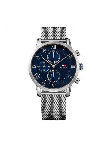 Montre Tommy Hilfiger Kane Homme - Boitier acier argenté - Bracelet acier argenté