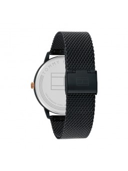 Montre Tommy Hilfiger Hendrix Homme - Boitier acier Noir - Bracelet acier Noir