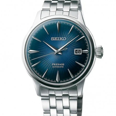 Montre Homme Seiko Présage Automatique Acier Bleu Noir  - SRPB41J1