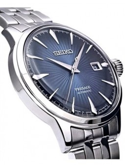 Montre Homme Seiko Présage Automatique Acier Bleu Noir  - SRPB41J1