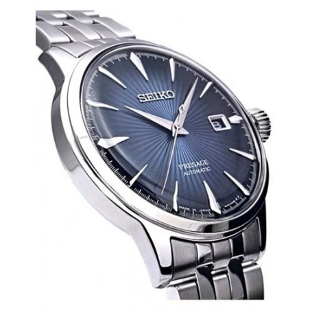 Montre Homme SEIKO Présage Cocktail Blue Moon Automatique Acier Bleu Noir - SRPB41J1