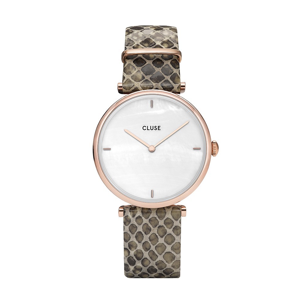 Montre Femme Cluse, style minimaliste au cadran rond nacré CW0101208007