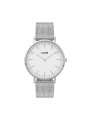 Montre Femme Cluse boho chic mesh cadran blanc, bracelet gris - CW0101201002