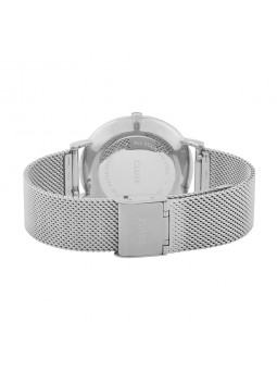 Montre Femme Cluse boho chic mesh cadran blanc, bracelet gris - CW0101201002
