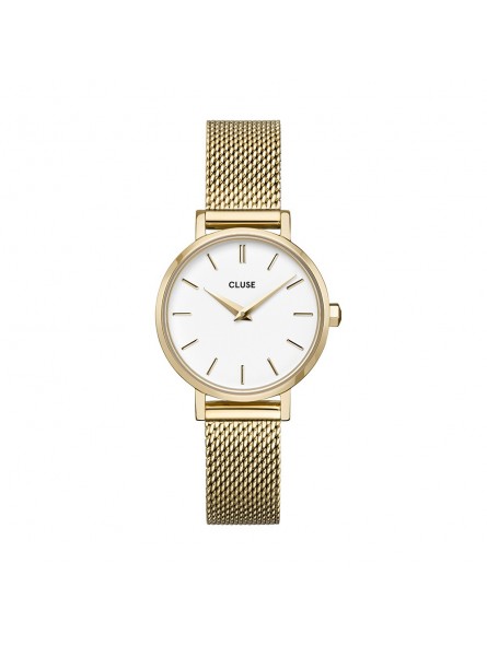 Montre Femme Cluse Boho Chic Petite Mesh, Gold, White, Gold blanc CW0101211001