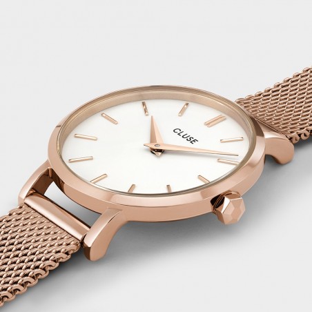 Montre Femme CLUSE Boho Chic Petite Blanc Doré Rose - CW0101211003